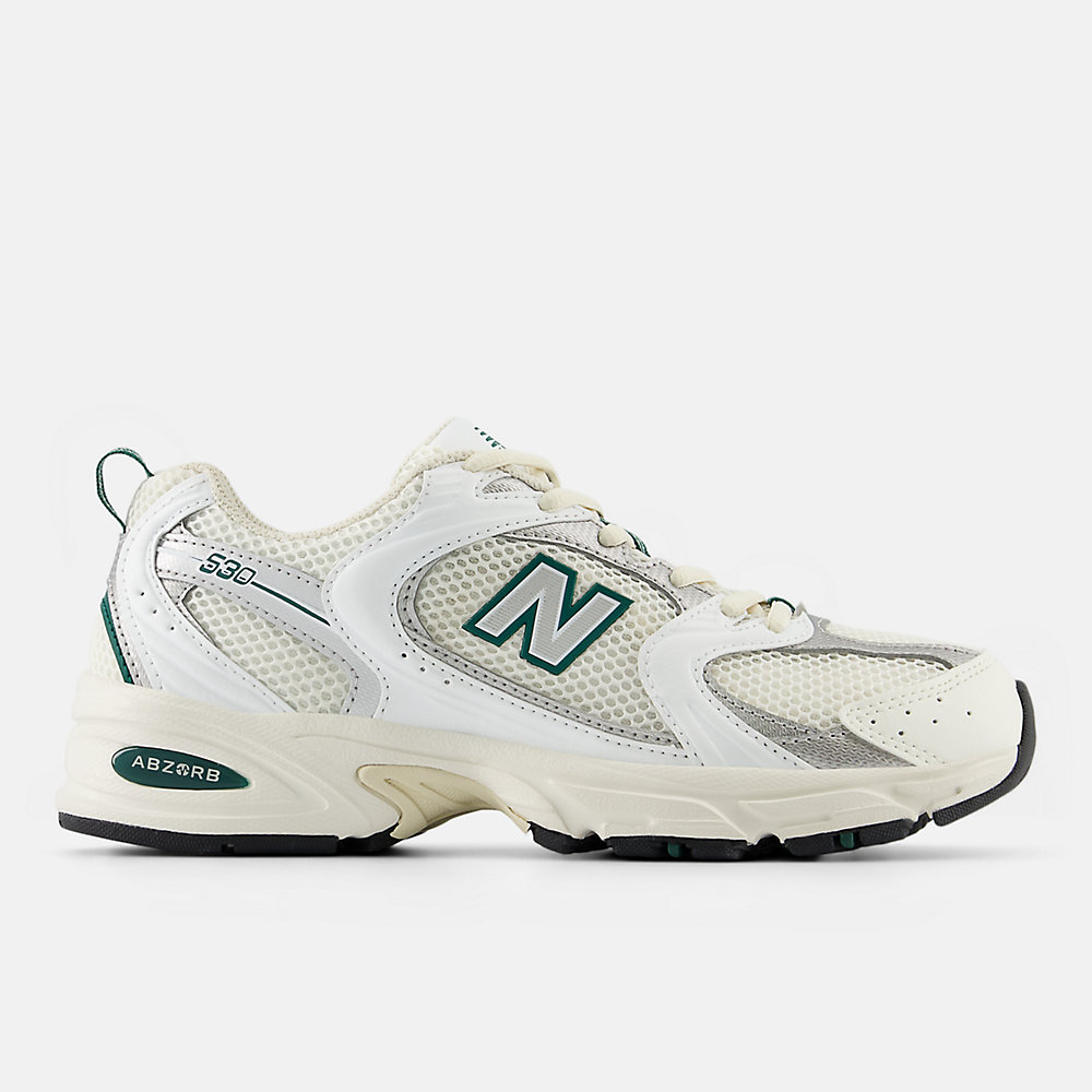 New Balance 530 Shoes Sea Salt with White and Marsh Green